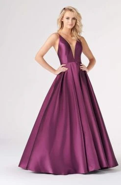 Formal Gowns Colette For Mon Cheri - CL19827LS Plain Sleeveless Long Ballgown