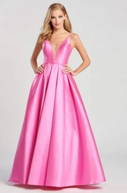 Formal Gowns Colette For Mon Cheri - CL19827LS Plain Sleeveless Long Ballgown