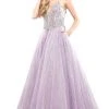 Formal Gowns Colors Dress - 2264 Plunging Crystal Motif Glitter Gown