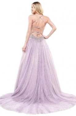 Formal Gowns Colors Dress - 2264 Plunging Crystal Motif Glitter Gown 9 Formal Gowns Colors Dress - 2264 Plunging Crystal Motif Glitter Gown
