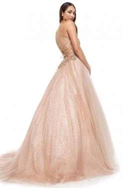 Formal Gowns Colors Dress - 2264 Plunging Crystal Motif Glitter Gown 13 Formal Gowns Colors Dress - 2264 Plunging Crystal Motif Glitter Gown