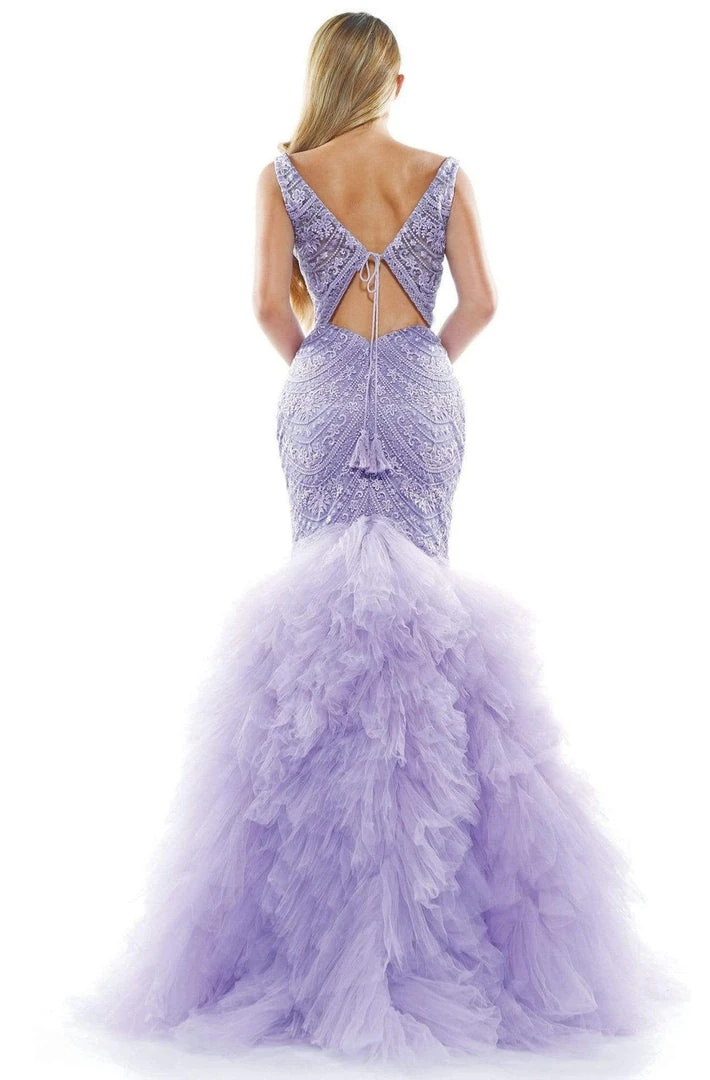 Colors Dress - 2362 Embellished Bodice Ruffled Mesh Mermaid Dress Formal Gowns 4 Colors Dress - 2362 Embellished Bodice Ruffled Mesh Mermaid Dress Formal Gowns