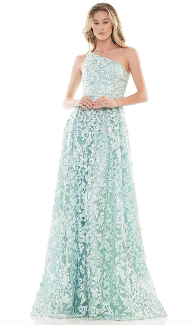 Formal Gowns Colors Dress - Asymmetrical Lace A-Line Gown 2657 - 1 Pc Sea Green In Size 4 Available 3 Formal Gowns Colors Dress - Asymmetrical Lace A-Line Gown 2657 - 1 Pc Sea Green In Size 4 Available