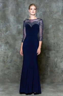 Colors Dress - Intricate Ruched Illusion Evening Dress G725 Formal Gowns