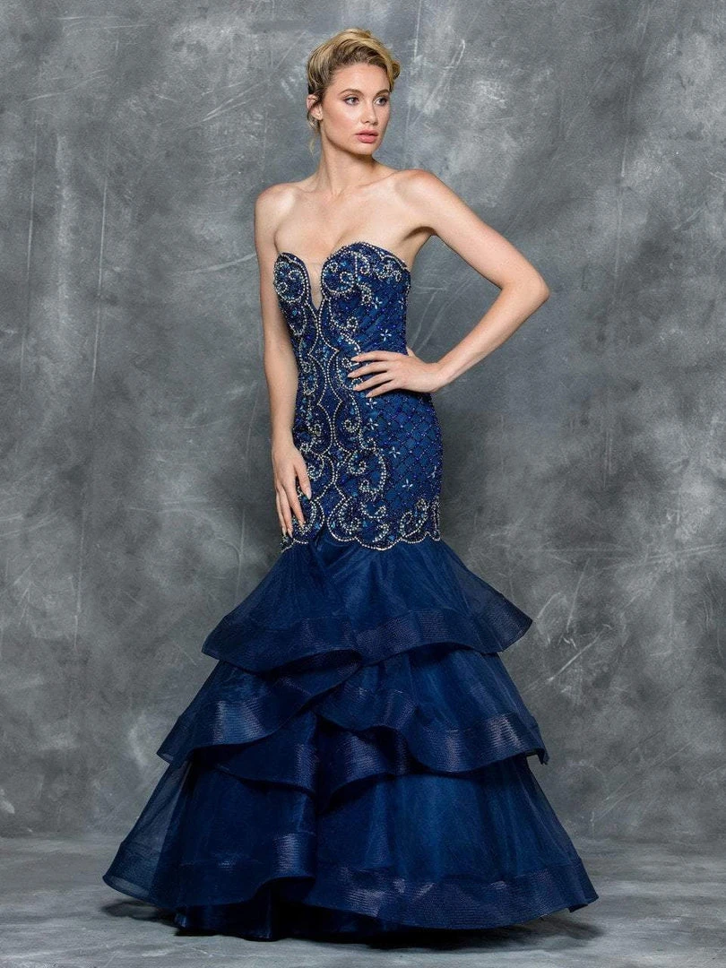 Colors Dress Strapless Sweetheart Beaded Mermaid Gown 1721 3 Colors Dress Strapless Sweetheart Beaded Mermaid Gown 1721