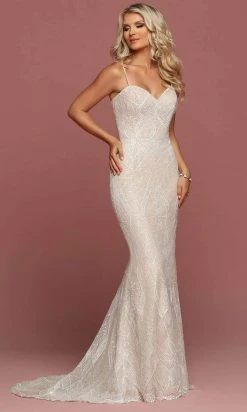 Da Vinci Bridal Formal Gowns Da Vinci - Spaghetti Strap Beaded Bridal Gown 50480 - 1 Pc Ivory/Ivory In Size 8 Available 8 Da Vinci Bridal Formal Gowns Da Vinci - Spaghetti Strap Beaded Bridal Gown 50480 - 1 Pc Ivory/Ivory In Size 8 Available