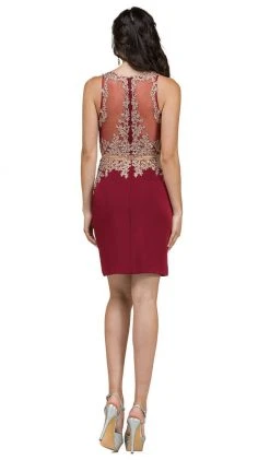 Dancing Queen - 2000 Mock Two-Piece Illusion Lace Cocktail Dress Cocktail Dresses