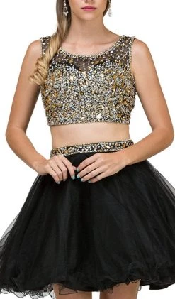 Dancing Queen - 2007 Two Piece Jeweled A-line Cocktail Dress 8 Dancing Queen - 2007 Two Piece Jeweled A-line Cocktail Dress