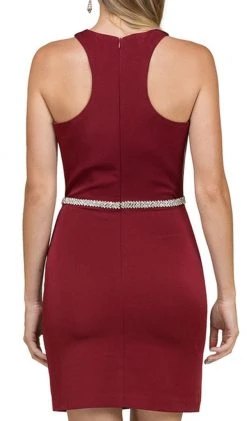 Dancing Queen - 2065 Jeweled Waist Sheath Cocktail Dress