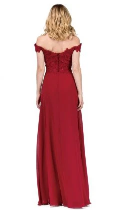 Dancing Queen - 2492 Off Shoulder Lace Applique Evening Dress Formal Gowns