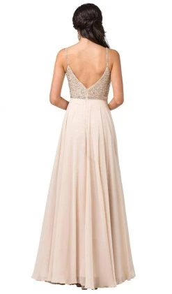 Formal Gowns Dancing Queen - 2493 Jewel Beaded A-Line Chiffon Gown