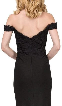 Formal Gowns Dancing Queen - 2562 Lace Applique Off-Shoulder Fitted Prom Dress 15 Formal Gowns Dancing Queen - 2562 Lace Applique Off-Shoulder Fitted Prom Dress