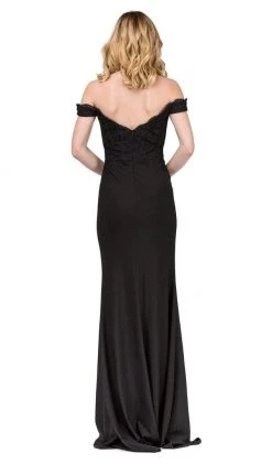 Formal Gowns Dancing Queen - 2562 Lace Applique Off-Shoulder Fitted Prom Dress 14 Formal Gowns Dancing Queen - 2562 Lace Applique Off-Shoulder Fitted Prom Dress