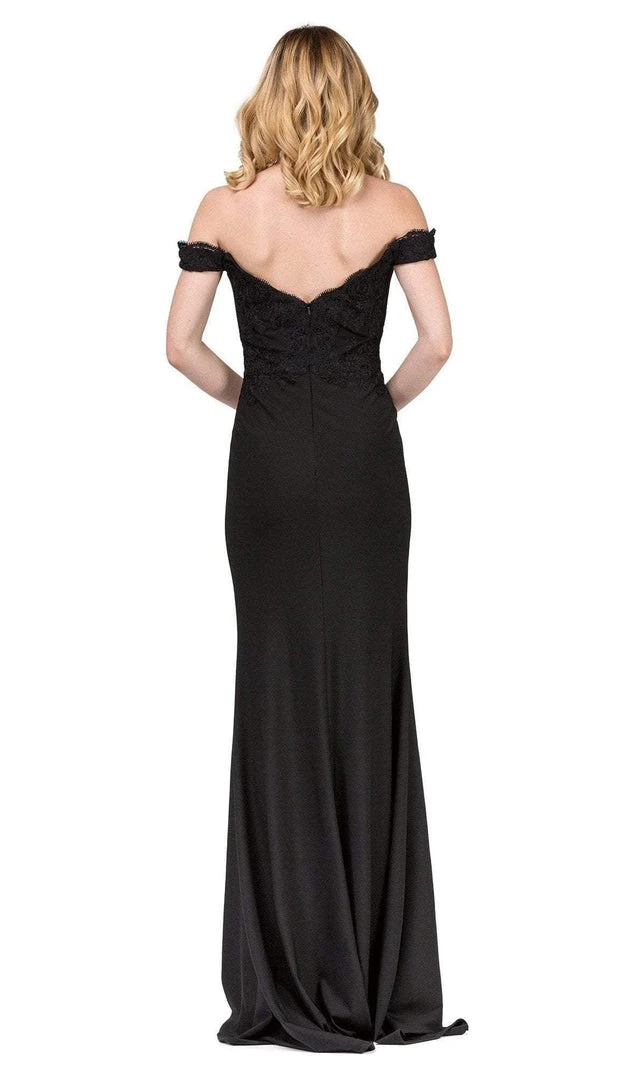 Formal Gowns Dancing Queen - 2562 Lace Applique Off-Shoulder Fitted Prom Dress 5 Formal Gowns Dancing Queen - 2562 Lace Applique Off-Shoulder Fitted Prom Dress