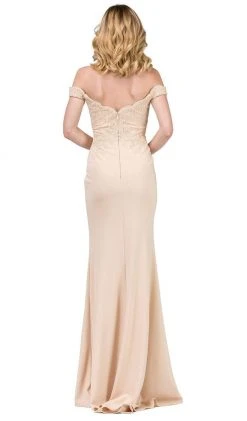 Formal Gowns Dancing Queen - 2562 Lace Applique Off-Shoulder Fitted Prom Dress 17 Formal Gowns Dancing Queen - 2562 Lace Applique Off-Shoulder Fitted Prom Dress