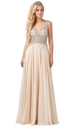 Dancing Queen - 2570 Jewel Ornate Illusion Bodice Chiffon Prom Dress 15 Dancing Queen - 2570 Jewel Ornate Illusion Bodice Chiffon Prom Dress