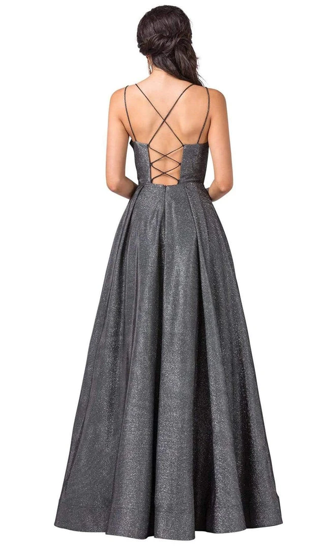 Dancing Queen - 2611 Sweetheart Lace Up Back Metallic Jersey Gown 9 Dancing Queen - 2611 Sweetheart Lace Up Back Metallic Jersey Gown