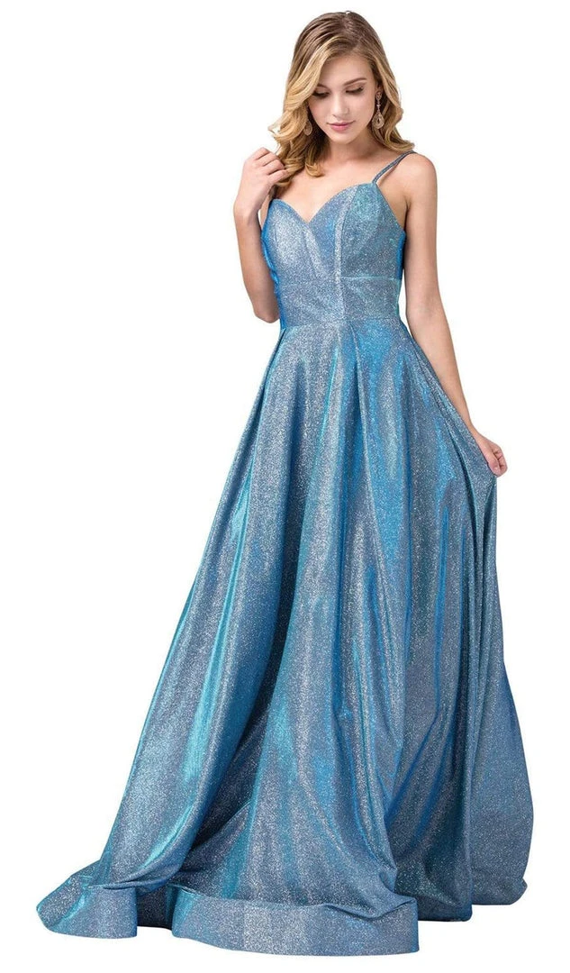 Dancing Queen - 2611 Sweetheart Lace Up Back Metallic Jersey Gown 3 Dancing Queen - 2611 Sweetheart Lace Up Back Metallic Jersey Gown