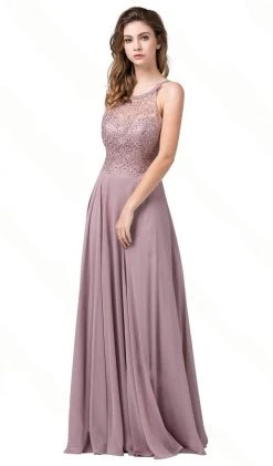 Formal Gowns Dancing Queen - 2678 Beaded Halter A-Line Prom Dress