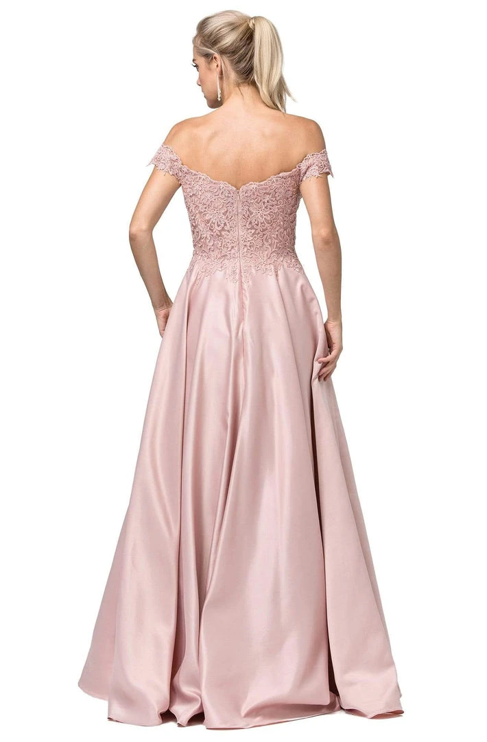 Dancing Queen - 2837 Embroidered Off-Shoulder Long A-line Dress Formal Gowns 5 Dancing Queen - 2837 Embroidered Off-Shoulder Long A-line Dress Formal Gowns