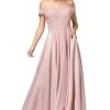 Dancing Queen - 2837 Embroidered Off-Shoulder Long A-line Dress Formal Gowns 2 Dancing Queen - 2837 Embroidered Off-Shoulder Long A-line Dress Formal Gowns