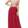 Dancing Queen - 2838 Beaded Keyhole Cutout Halter Long Dress 1 Dancing Queen - 2838 Beaded Keyhole Cutout Halter Long Dress
