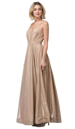 Dancing Queen - 2867 Sleeveless Plunging V-neck A-line Gown Formal Gowns 9 Dancing Queen - 2867 Sleeveless Plunging V-neck A-line Gown Formal Gowns