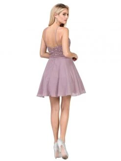 Dancing Queen - 3008 High Halter Embroidered Lace Homecoming Dress 8 Dancing Queen - 3008 High Halter Embroidered Lace Homecoming Dress