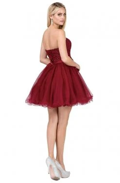 Dancing Queen - 3014 Strapless Embellished Sweetheart Homecoming Dress