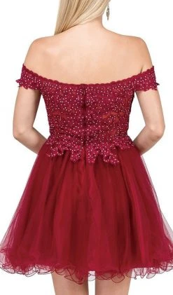 Dancing Queen - 3018 Embellished Off-Shoulder A-line Homecoming Dress 15 Dancing Queen - 3018 Embellished Off-Shoulder A-line Homecoming Dress