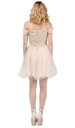 Dancing Queen - 3018 Embellished Off-Shoulder A-line Homecoming Dress 17 Dancing Queen - 3018 Embellished Off-Shoulder A-line Homecoming Dress