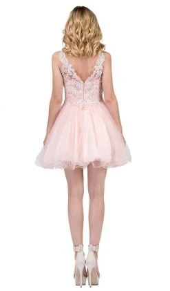 Dancing Queen - 3022 Embroidered V Neck Homecoming Dress 13 Dancing Queen - 3022 Embroidered V Neck Homecoming Dress