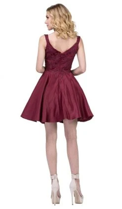 Dancing Queen - 3057 Beaded Lace Sweetheart A-line Homecoming Dress Cocktail Dresses