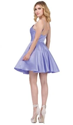 Cocktail Dresses Dancing Queen - 3059 Sleek Pleated Surplice Homecoming Dress 17 Cocktail Dresses Dancing Queen - 3059 Sleek Pleated Surplice Homecoming Dress