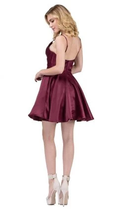 Cocktail Dresses Dancing Queen - 3059 Sleek Pleated Surplice Homecoming Dress 21 Cocktail Dresses Dancing Queen - 3059 Sleek Pleated Surplice Homecoming Dress