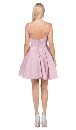 Cocktail Dresses Dancing Queen - 3059 Sleek Pleated Surplice Homecoming Dress 14 Cocktail Dresses Dancing Queen - 3059 Sleek Pleated Surplice Homecoming Dress
