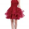 Prom Dresses Dancing Queen - 3078 Halter Lace Top And Tulle Skirt Cocktail Dress