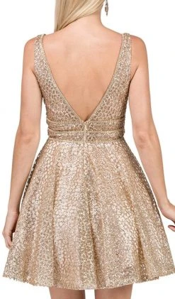 Dancing Queen - 3086 Illusion Cutout Sleeveless V Neckline Party Dress 15 Dancing Queen - 3086 Illusion Cutout Sleeveless V Neckline Party Dress