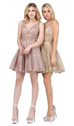 Dancing Queen - 3086 Illusion Cutout Sleeveless V Neckline Party Dress 17 Dancing Queen - 3086 Illusion Cutout Sleeveless V Neckline Party Dress