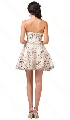 Cocktail Dresses Dancing Queen - 3107 Bead Embellished Strapless Prom Dress 7 Cocktail Dresses Dancing Queen - 3107 Bead Embellished Strapless Prom Dress