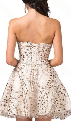 Cocktail Dresses Dancing Queen - 3107 Bead Embellished Strapless Prom Dress 9 Cocktail Dresses Dancing Queen - 3107 Bead Embellished Strapless Prom Dress