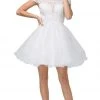 Dancing Queen - 3167 Appliqued Illusion Bodice Tulle Dress