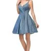 Cocktail Dresses Dancing Queen - 3183 Ruched V-Neck A-Line Short Dress 2 Cocktail Dresses Dancing Queen - 3183 Ruched V-Neck A-Line Short Dress