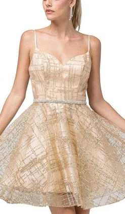Dancing Queen - 3185 Glitter Sweetheart A-Line Short Dress Cocktail Dresses