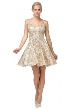Cocktail Dresses Dancing Queen - 3196 Embellished V-neck A-line Cocktail Dress