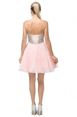 Cocktail Dresses Dancing Queen - 3226 Embellished Plunging V-Neck A-Line Dress 8 Cocktail Dresses Dancing Queen - 3226 Embellished Plunging V-Neck A-Line Dress