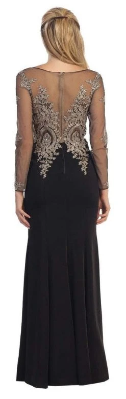 Dancing Queen - 8999 Illusion Dress With Beaded Lace Applique And Sleeves