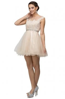 Cocktail Dresses Dancing Queen - 9489 Lace Applique A-line Cocktail Dress