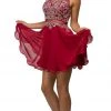 Dancing Queen - 9550 Mock Two-Piece A-Line Short Homecoming Dress 1 Dancing Queen - 9550 Mock Two-Piece A-Line Short Homecoming Dress