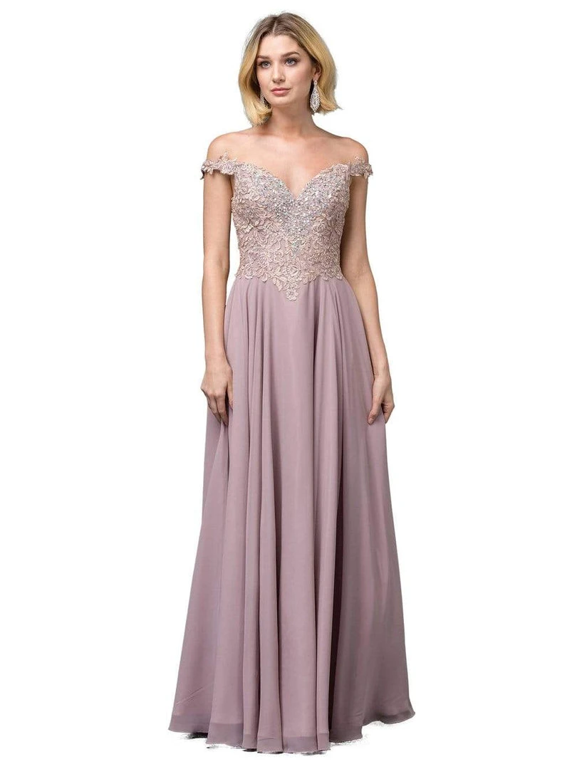 Dancing Queen - Beaded Lace Chiffon Gown 2818 Formal Gowns 9 Dancing Queen - Beaded Lace Chiffon Gown 2818 Formal Gowns